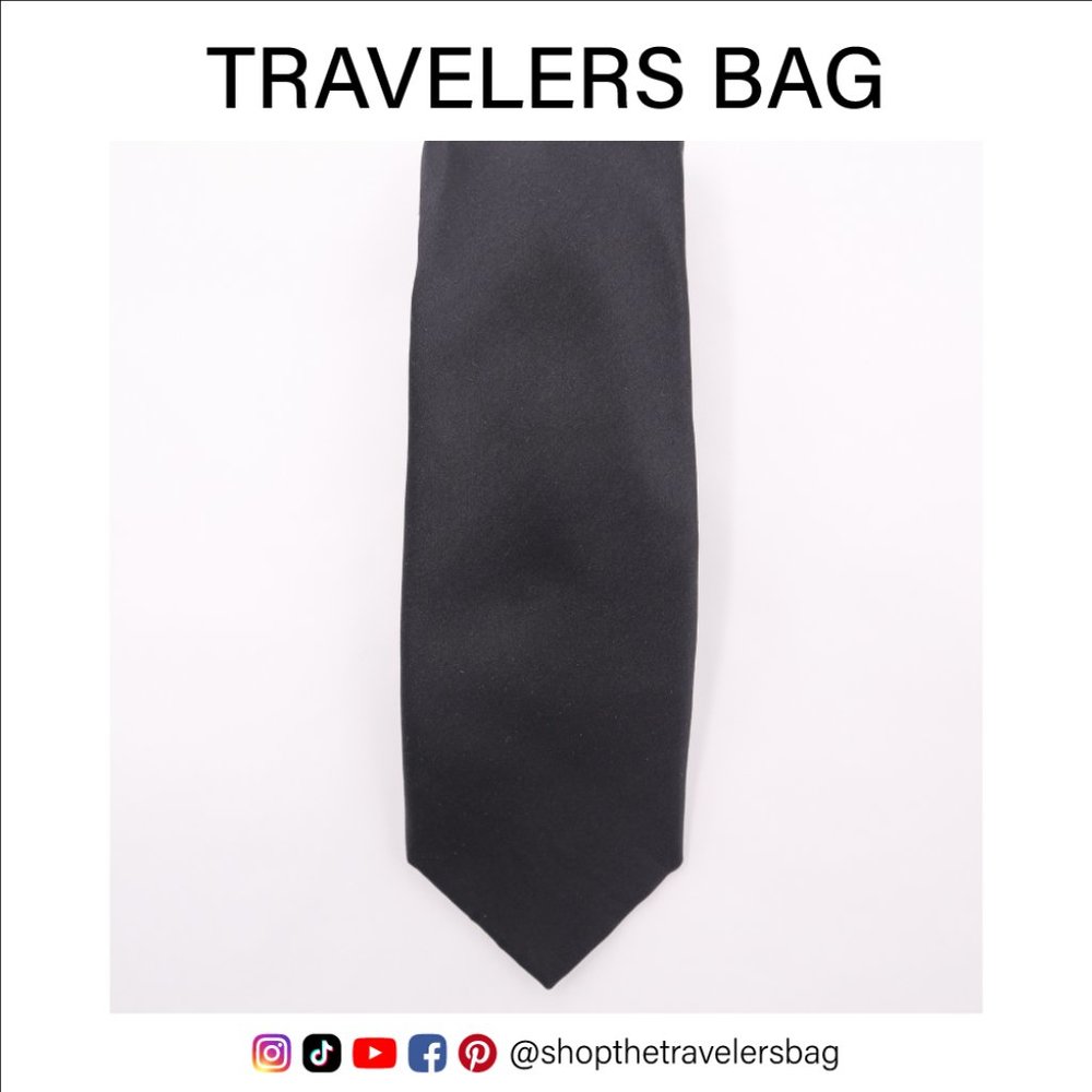 Solid Black Satin Tie | Nicole Miller